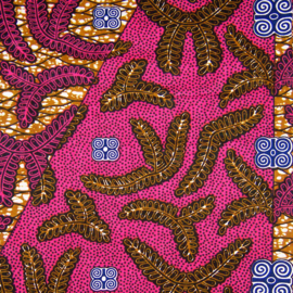 194 Afrikaanse stof | African Wax Print - 100% cotton  | prijs / yard