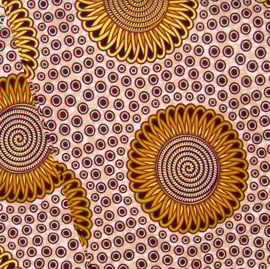 182 Afrikaanse stof | African Wax Print - 100% cotton | prijs / yard