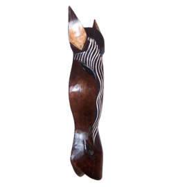 50 cm Houten ZEBRA masker BANDELE - Afrikaans dierenmasker