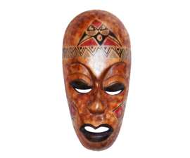 EXOTISCH MASKER uit Bali 18 cm | houten beschilderd masker (#4)