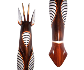 105 cm Houten ANTILOPE masker SEKANI - Afrikaans dierenmasker