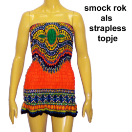 African Gypsy smock rok DONKERGEEL | kan ook als topje