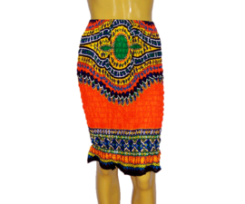 African Gypsy smock rok ORANJE | kan ook als topje | maat M-XL