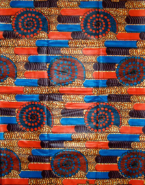 136 Afrikaanse stof | African Wax Bazin (Damast) 100% cotton  | prijs / yard