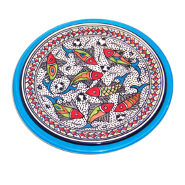 Dinerborden set van 2 - Dishes & Deco | Dinerbord Riahi Ø 24 cm + Onderbord Lichtblauw Ø 27,5 cm