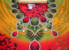 Kaftan LEOPARD RED afrikaanse print | ONE SIZE = M-XXXL