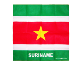 ZAKDOEK vlag SURINAME 55x55 cm | bandana SU | 100% katoen
