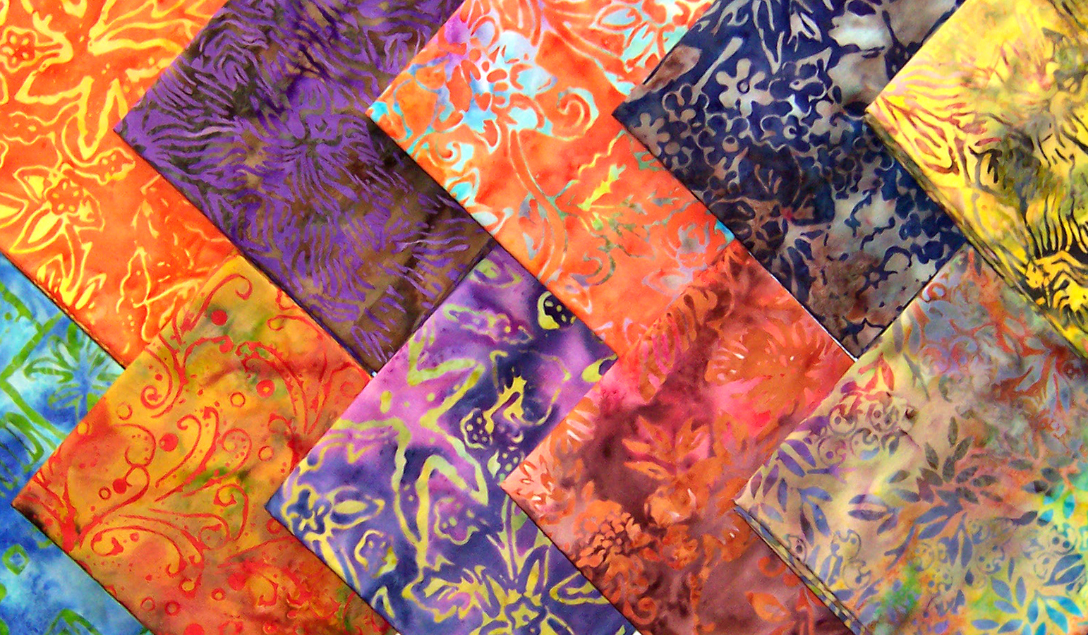 BATIK quiltstoffen | 10 Fat Quarters 100% katoen | batik mix #15