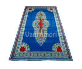 Dashiki stof BLUE | ANGELINA Java Prints van VLISCO 100% katoen coupon 180 x 120 cm