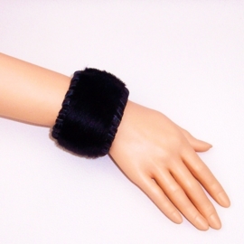 ZHENGA leren bohemian armband koeienhuid zwart size M