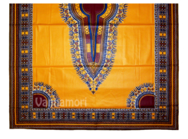 Dashiki stof YELLOW GOLD | ANGELINA Java Prints van VLISCO 100% katoen coupon 180 x 120 cm