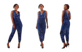 Jumpsuit dierenprint BLUE | maat M, L en XL