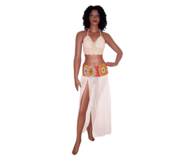 Afrikaanse rok / strandjurk MELON | African beach dress | maat M-38