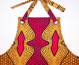 Afrikaanse keukenschort LULU | unisex | 100% katoen african Wax Block Print
