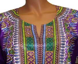 Afrikaans dashiki shirt  DARK PURPLE | Vlisco ANGELINA