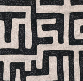 KUBA Congo Black Afrikaans kussen | canvas | 50 x 50 cm