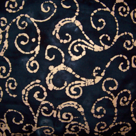 BATIK BlueBlack exotisch kussen | Indonesian batik print | 50 x 50 cm