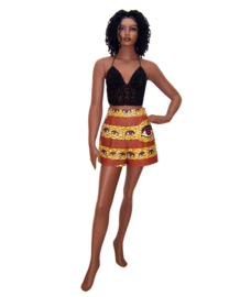 African KIMONO JACKET + SHORTS set EYES | afrikaanse wax print | M