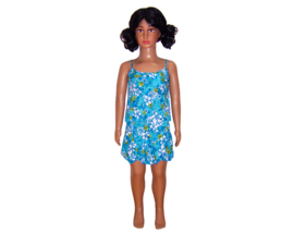 BATIK setje Blue | rokje + topje met bloemenprint | maat 2 = voor peuter van 2-3 jaar
