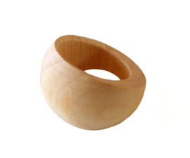 HOUTEN armband + ring set ANGELE | African Chic | cherry wood | bangle maat M = 20 cm