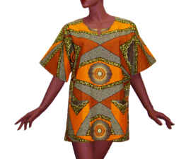 Afrikaans DASHIKI shirt TYREE | african wax print | unisex zomer party festival blouse