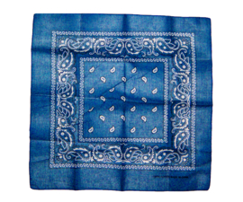 PAISLEY BANDANA blauw 55x55 cm hoofddoek / zakdoek hip-hop