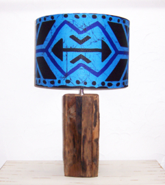 FANGA BLUE afrikaanse lampenkap | Super-Wax | Ø 40 cm