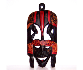 Afrikaans MASAI masker uit KENIA traditioneel | hout | 24 cm | #5