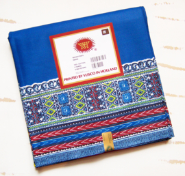 Dashiki stof BLUE | ANGELINA Java Prints van VLISCO 100% katoen coupon 180 x 120 cm