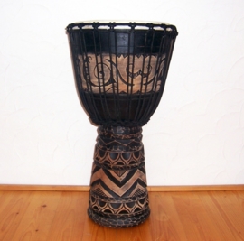 DJEMBE TROMMEL afrikaanse woondeco houtsnijwerk size L #1