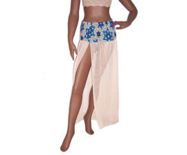 Afrikaanse rok / strandjurk BLUE | African beach dress | maat S-36