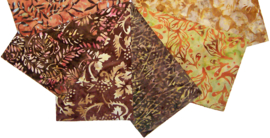 BATIK quiltstoffen | 10 Fat Quarters cotton | batik mix #8