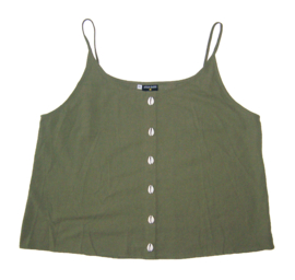 COWRIE TOP met  schelpen GROEN | Afrikaans, Hippie Ibiza | L-XL-XXL