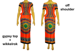 African Gypsy wikkelrok ROOD | lange rok | maat M-XXXL