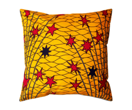 STARS afrikaans sierkussen | 50 x 50 cm | African Wax Print