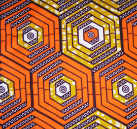 394 Afrikaanse stof | African Wax Print - premium soft cotton