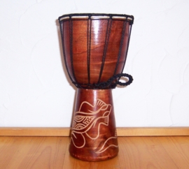 DJEMBE TROMMELTJE afrikaanse drum mahogany hout size XS