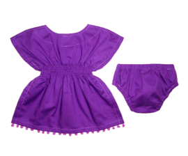 Dashiki setje BABY GIRL PURPLE | jurkje + luierbroekje | Vlisco / GOUD | maat 62/68 = 3-6 mnd