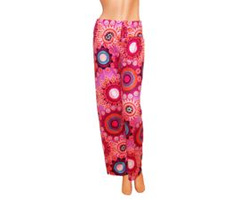 Palazzo pants PINK-MULTICOLOR | hippie bohemian style maat 40