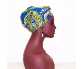 Hoofddoek NAEEM | afrikaanse waxprint | katoen 115 x 32 cm