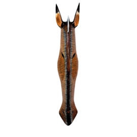 100 cm Houten ZEBRA masker ZANIA - Afrikaans dierenmasker