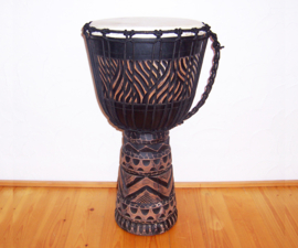 DJEMBE TROMMEL afrikaanse woondeco houtsnijwerk size L #9