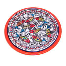 Dinerborden set van 2 - Dishes & Deco | Dinerbord Riahi Ø 24 cm + Onderbord Oranje Ø 27,5 cm