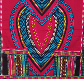 Afrikaans dashiki shirt HEART DONKERROOD | unisex