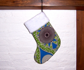 Afrikaanse kerstsok NAEEM | African print Christmas stocking