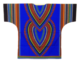 Afrikaans dashiki shirt HEART BLAUW | african print | unisex