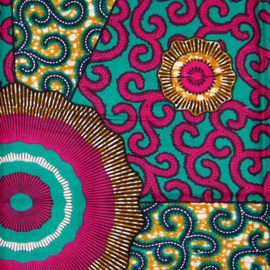 141 Afrikaanse stof | African Wax Print | coupon 1.82 x 1.18 meter