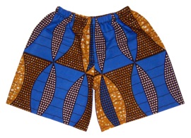 Dashiki set unisex JABARI | shirt + short | afrikaanse Wax Block print | kleuter maat L = 5-6 jaar