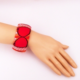 PALULU armband met Afrikaanse print stof | African bangle