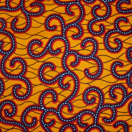 253 Afrikaanse stof | African Wax Print - Ankara fabric - 100% cotton | prijs / yard